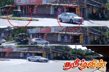 வேண்டுமென்றே விபத்தை ஏற்படுத்திய கார்! வெளியான காணொளி