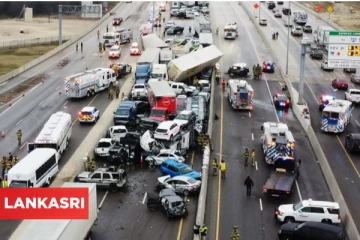 100 வாகனங்கள்... பிரதான சாலையில் நடந்த கோர சம்பவம்: ஆபத்தான நிலையில் 35 பேர்