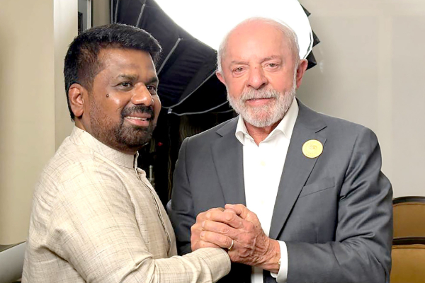 இலங்கை - பிரேசில் ஜனாதிபதிகளிடையில் புதுடில்லியில் இருதரப்புப் பேச்சுவார்த்தை | Sri Lankan And Brazilian Presidents Hold Talks