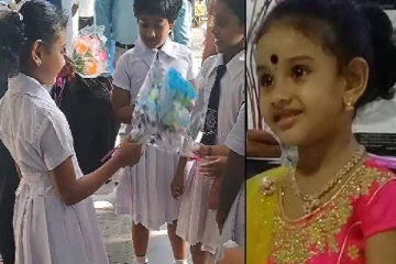 யாழில் கையை இழந்த சிறுமி மீண்டும் பாடசாலைக்கு; மகிழ்ச்சியுடன் வரவேற்ற சக மாணவர்கள்!