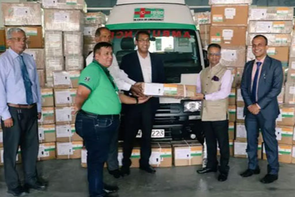 இலங்கைக்கு 3.3 டன் மருத்துவ பொருட்களை வழங்கியது இந்தியா | India Supplied Medical Supplies To Sri Lanka