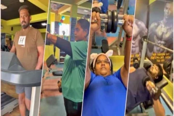 குடும்பமாக ஜிம்மில் குடியேறிய ரோபோ சங்கர்: எடையைக் குறைக்க போராடும் குடும்பத்தினர்!