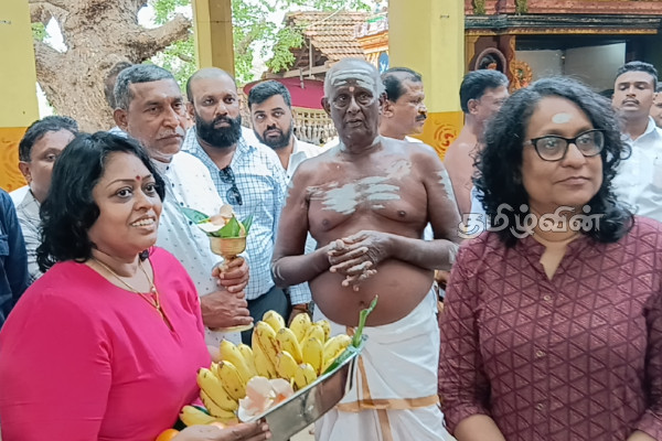 இந்துக்களின் முறைப்படி பூஜை வழிபாடுகளில் கலந்துகொண்ட பிரதமர் ஹரிணி | Pm Harini Visit Kilinochi Today