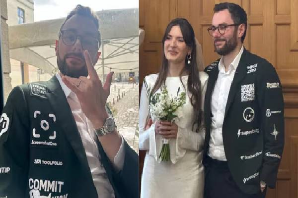 திருமணத்துக்காக பணம் சேமிக்க பிரான்ஸ் நாட்டவர் செய்துள்ள வித்தியாசமான விடயம் | Man Selling Ad Space On His Tuxedo To Fund Wedding திருமணத்துக்காக பணம் சேமிக்க பிரான்ஸ் நாட்டவர் செய்துள்ள வித்தியாசமான விடயம் | Man Selling Ad Space On His Tuxedo To Fund Wedding