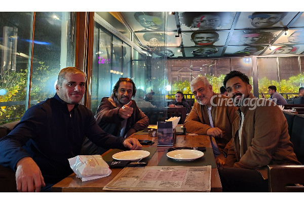 அஜர்பைஜானில் படக்குழுவுடன் வெளியே சென்றுள்ள நடிகர் அஜித்- எங்கே பாருங்க | Actor Arav Gives Treat For Vidamuyarchi Team