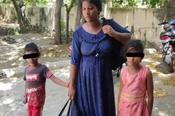 பிள்ளைகளுடன் தமிழகத்தில் தஞ்சமடைந்த இலங்கைப் பெண்