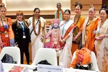 ஐக்கிய நாடுகள் சபை கூட்டத்தில் கைலாசா பெண் பிரதிநிதி! வைரலாகும் புகைப்படம்