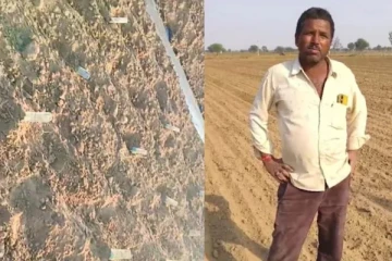 விளை நிலத்தில் ரூ.500 நோட்டுகளை விதைத்த விவசாயி: இணையத்தில் வைரலாகும் போராட்டம்