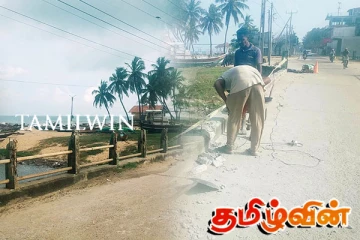 சாய்ந்தமருது தோணா பாலம் மீள் கட்டுமான பணிகளுக்கு மக்கள் எதிர்ப்பு