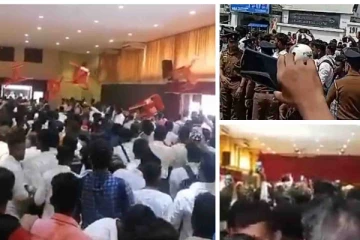 இலவச வெளிநாட்டு வேலைவாய்ப்பு - முண்டியடித்த இலங்கையர்கள் - வெடித்தது வன்முறை