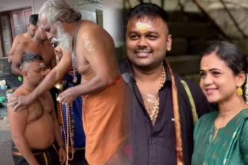 ஐயப்பனுக்கு மாலை அணிந்த தொகுப்பாளினி மணிமேகலையின் கணவர் ஹுசைன்