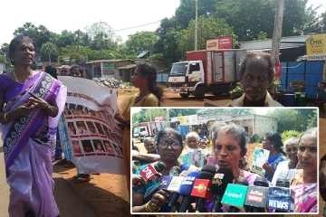 கிளிநொச்சியில் போராட்டத்தில் ஈடுபட்டுள்ள வலிந்து காணாமல் ஆக்கப்பட்டோரின் உறவுகள்