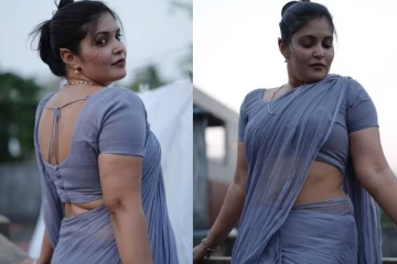 மொட்டை மாடியில் புடவையில் அசத்தும் போட்டோ ஷுட் நடத்திய சீரியல் நடிகை வினிதா