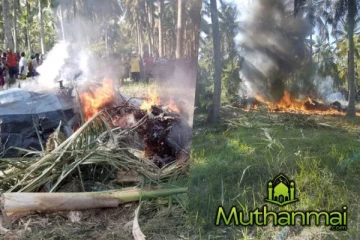 விபத்துக்கு உள்ளான இலங்கை விமானப்படை பயிற்சி விமானம்