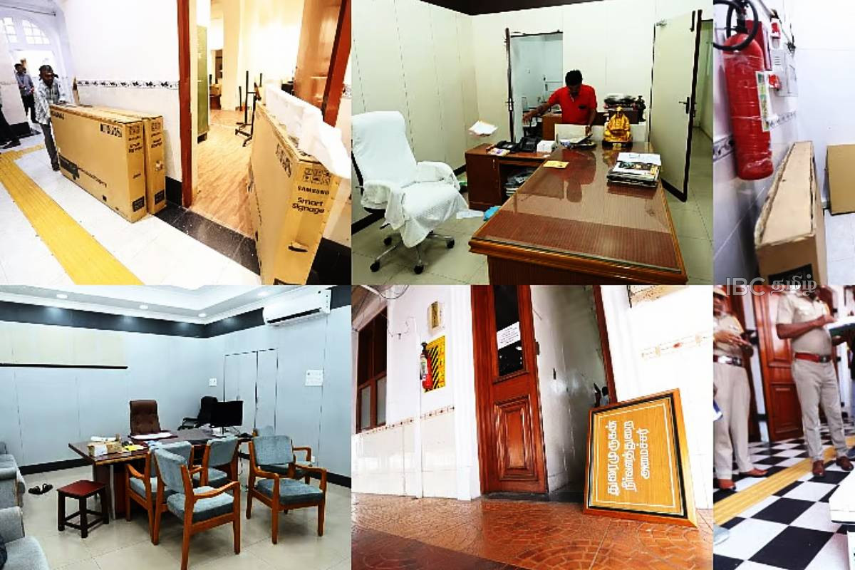 அகற்றப்பட்ட கருணாநிதி- மு.க.ஸ்டாலின் -உதயநிதி புகைப்படங்கள்! புதிய அரசுக்கான அதிரடி ஏற்பாடுகள் | Dmk Ministers Vacate Rooms As Vijay Wins Tn