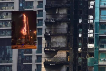 நெருப்பு கோபுரமான 35 மாடி குடியிருப்பு: உயிருக்கு அஞ்சி ஓடிய மக்கள்