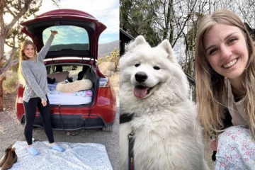 டெஸ்லா காரை வீடாக மாற்றி வாழும் இளம் பெண்: டிக்டாக்கில் குவியும் பாராட்டுகள்