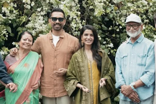 நடிகை சமந்தாவின் மாமனார், மாமியார் இவர்கள் தான்.. அழகிய குடும்ப புகைப்படம் | Samantha Raj Nidimoru After Marriage Family Photo