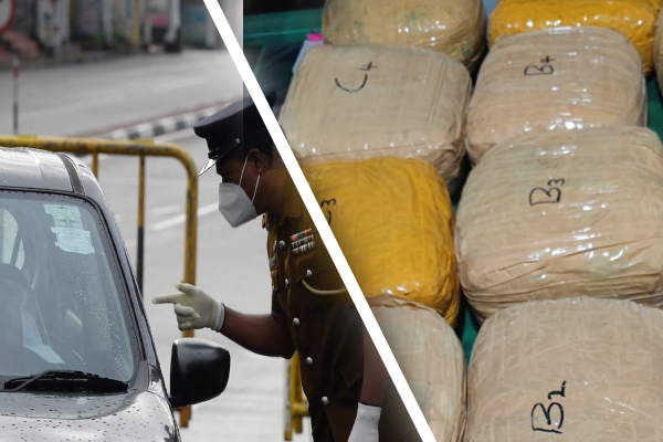 வாகனத்தில் 32 கிலோ கஞ்சாவை கைவிட்டு தலை தெறிக்க ஓட்டம்! | They Abandoned 32 Kilo Cannabis In Vehicle Fled