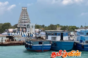 நீரில் மூழ்கிய நயினாதீவு படகுப் பாதை
