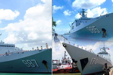 இலங்கையில் முகாமிட்டுள்ள இரு நாட்டு போர் கப்பல்கள்!