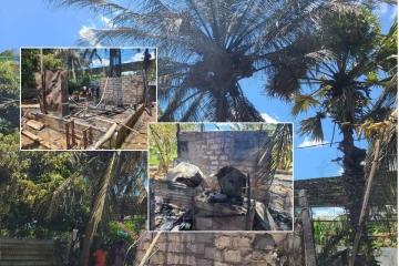 வவுனியாவில் தீயில் முற்றாக எரிந்து கருகிய வீடு