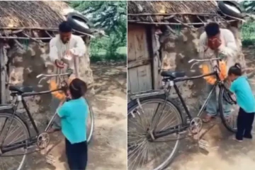 பாசம் மட்டும் போதும் கண்ணே  காசு பணம் என்னத்துக்கு  : இணையவாசிகளின் இதயத்தை கவரும் வைரல் வீடியோ