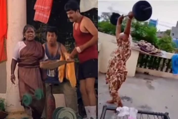 80 வயதில் பேரனுக்கே சவால் விட்டு பளு தூக்கு வியக்க வைத்த பாட்டி - ட்ரெண்டாகும் காணொளி!