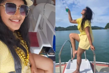 நடுக்கடலில் குட்டை உடையில் ரச்சிதா மகாலட்சுமி! என்ன பண்ணிருக்காங்கன்னு பாருங்க