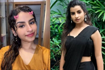 கருப்புநிற மாடர்ன் சேலையில் மயக்கும் சூப்பர் சிங்கர் சிவாங்கி!! புகைப்படங்கள்...