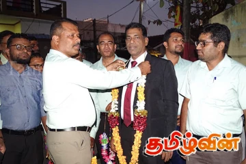 நாடாளுமன்ற உறுப்பினர் ஆதம்பாவாவுக்கு கல்முனை சாஹிராவில் கௌரவம்