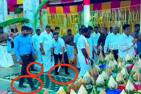 வரலாற்றுச் சிறப்புமிக்க தான்தோன்றீஸ்வரர் ஆலயத்தில் சர்ச்சையை ஏற்படுத்திய பிள்ளையானின் விஜயம்(Video) | Pillaiyan Politiclr Viral News