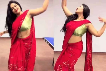 சிவப்பு நிற புடவையில் கவர்ச்சி நடனம் ஆடிய சீரியல் நடிகை ரேஷ்மா