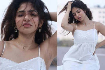 ஸ்லீவ்லஸ் ஆடையில் நடிகை ஐஸ்வர்யா மேனன்!! புகைப்படங்கள்..