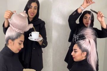 தலைமுடியில் டீ பாத்திரமாக வடிவமைத்த சிகை அலங்கார பெண்! வைரலாகும் வீடியோ