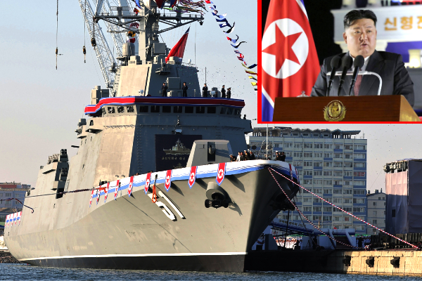 North Korea navy destroyer 2026, N. Korea 5000 ton warship plan, Kim Jong Un navy modernization, Nampho dockyard destroyer, Choe Hyon Kang Kon destroyers, Korean Central News Agency KCNA, N. Korea naval military expansion, Oct 10 Workers Party anniversary, North Korea nuclear delivery systems, N. Korea maritime defense strategy