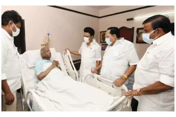 ’’தம்பி நீங்க சிறப்பா செயல்படுகிறீர்கள் மகிழ்ச்சியாக இருக்கிறது’’ - முதலமைச்சர் மு.க. ஸ்டாலினை புகழ்ந்த மூத்த தலைவர் ஆற்காடு வீராசாமி