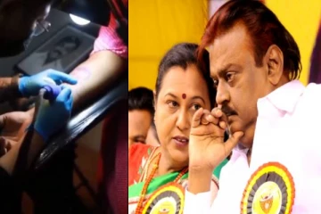 கணவர் மறைவிற்கு பின் டாட்டூ போட்ட பிரேமலதா: இணையத்தில் வைரலாகும் வீடியோ