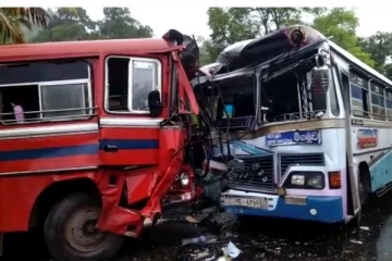 இரண்டு பேருந்துகள் மோதி விபத்து! 27 பேர் படுகாயம்