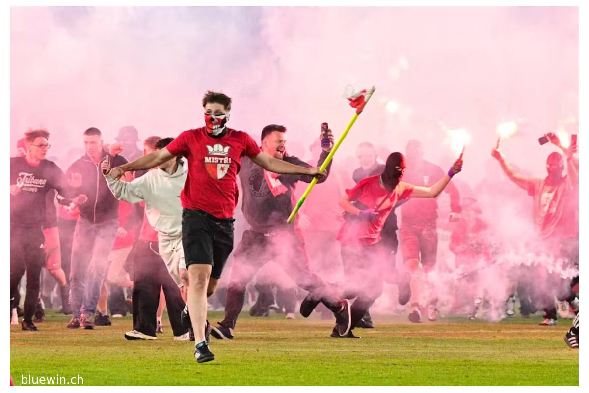 Chaos in prague football match