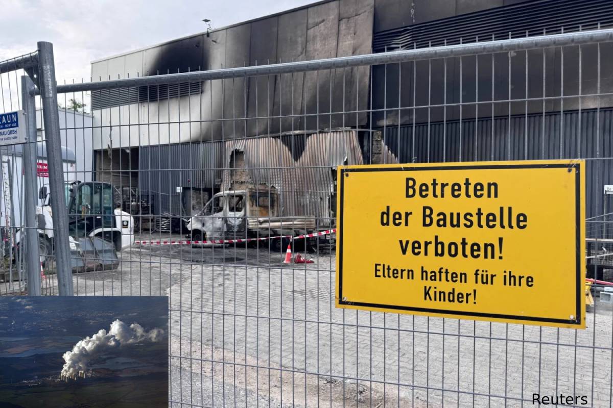 Substation fire in germany
