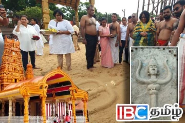 பிரதமர் ஹரிணி நல்லூரில் பார்த்து வியந்த மணல் சிற்பம்!