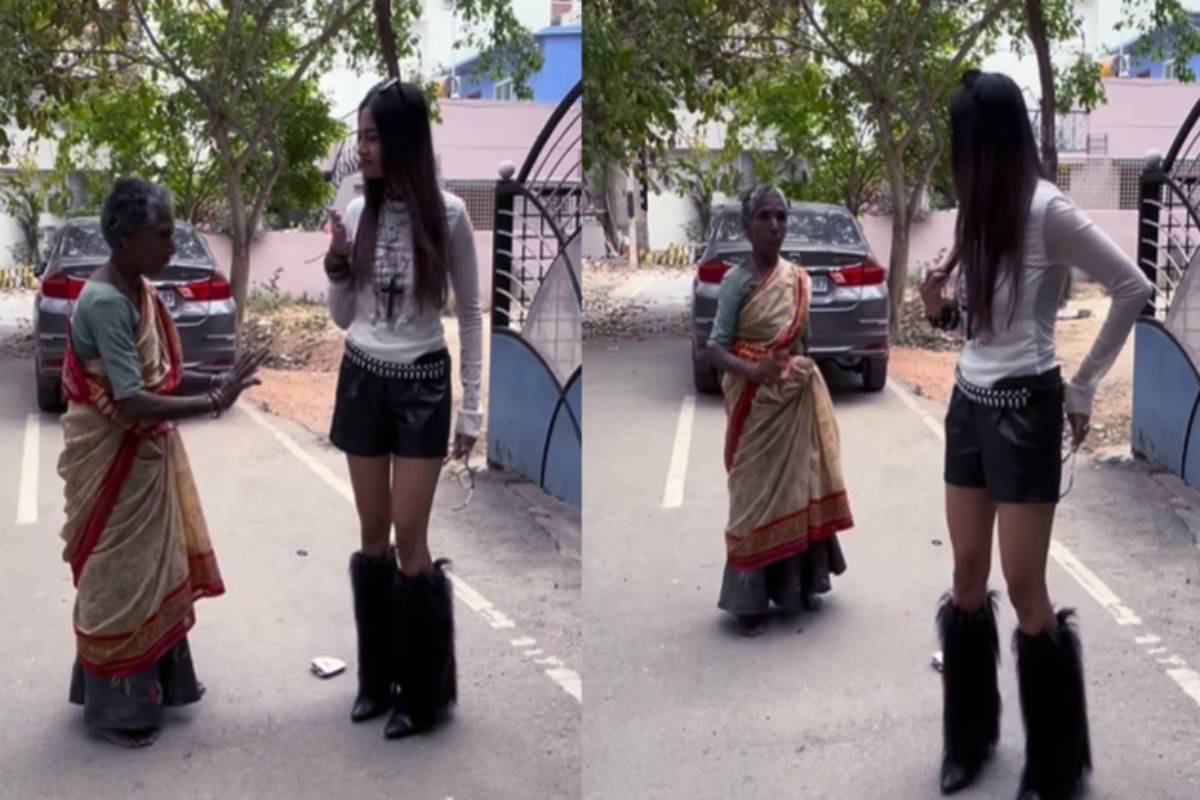 யூடிபரை கண்டமேனிக்கு திட்டிய மூதாட்டி - மில்லியன் பார்வையாளர்களை தொட்ட காணொளி | Influencer Shriyanshi Scolded By Bengaluru Woman