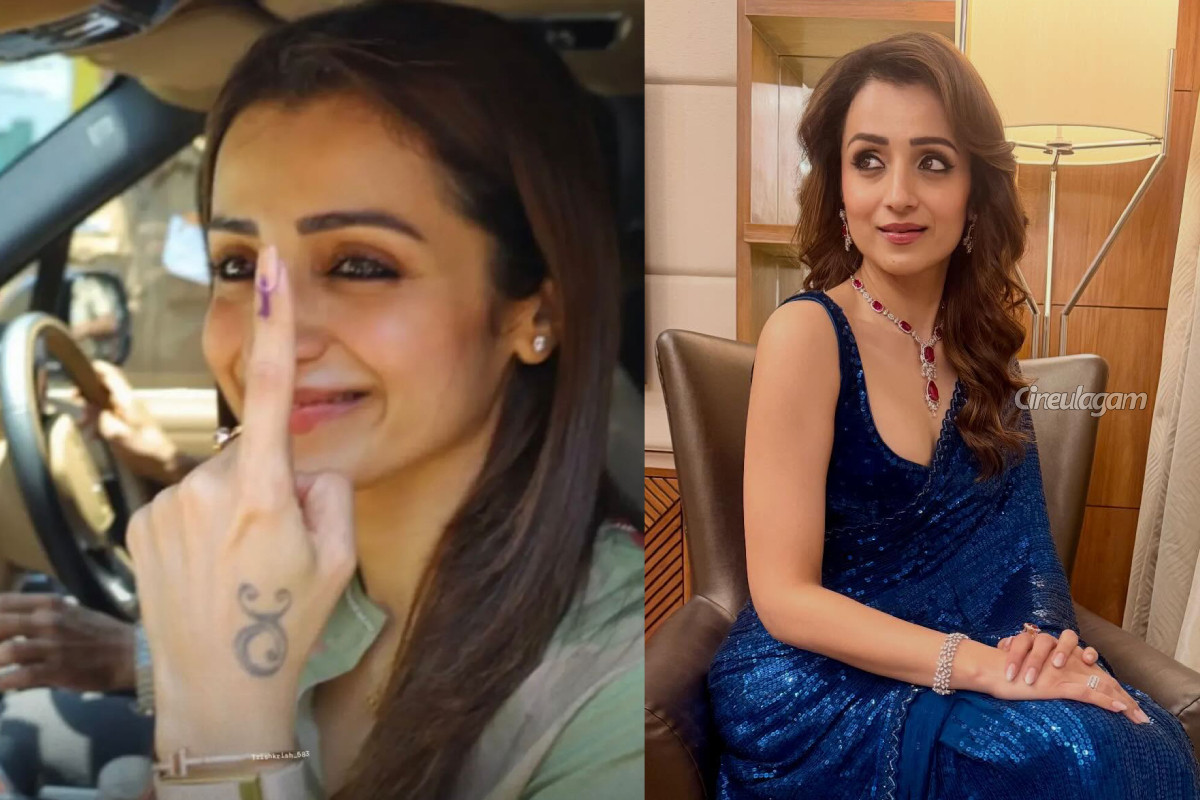 யாருக்கு ஓட்டு என குறியீடு மூலம் சொன்ன த்ரிஷா! வைரலாகும் பதிவு | Trisha Cast Vote Her Post With Ghilli Song