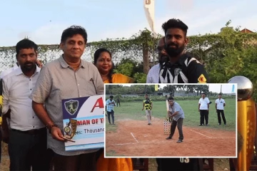 யாழில் கிரிக்கெட் விளையாடிய சஜித்