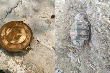 காங்கேசன்துறை பகுதியில் கைக்குண்டு மீட்பு! (Photos)