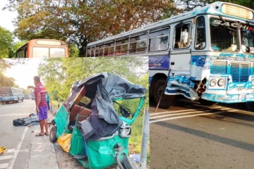 මාරාන්තික බස් තීරෝධ රථ ගැටුමක්..03ක් නොඑන ගමන් යයි(PHOTOS)