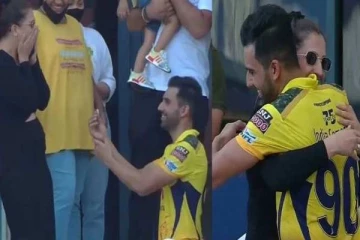 மைதானத்திலேயே இளம்பெண்ணுக்கு மோதிரம் அணிவித்து காதலை கூறிய சிஎஸ்கே வீரர் தீபக் சாஹர்... இணையத்தில் வைரலாகும் காட்சி!