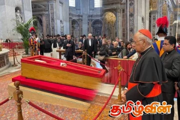 பரிசுத்த பாப்பரசருக்கு நேரில் சென்று அஞ்சலி செலுத்திய கர்தினால் மெல்கம் ரஞ்சித்