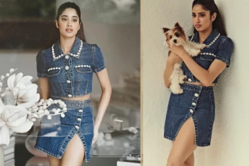 ஷார்ட் உடையில் ஜான்வி கபூர் படுகிளாமர் போட்டோஷூட்